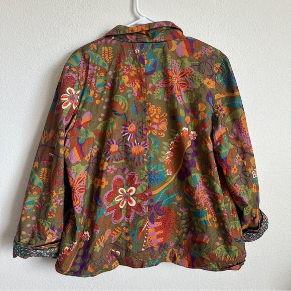 Like New Ivy Jane corduroy floral boho blazer - Picture 9 of 9